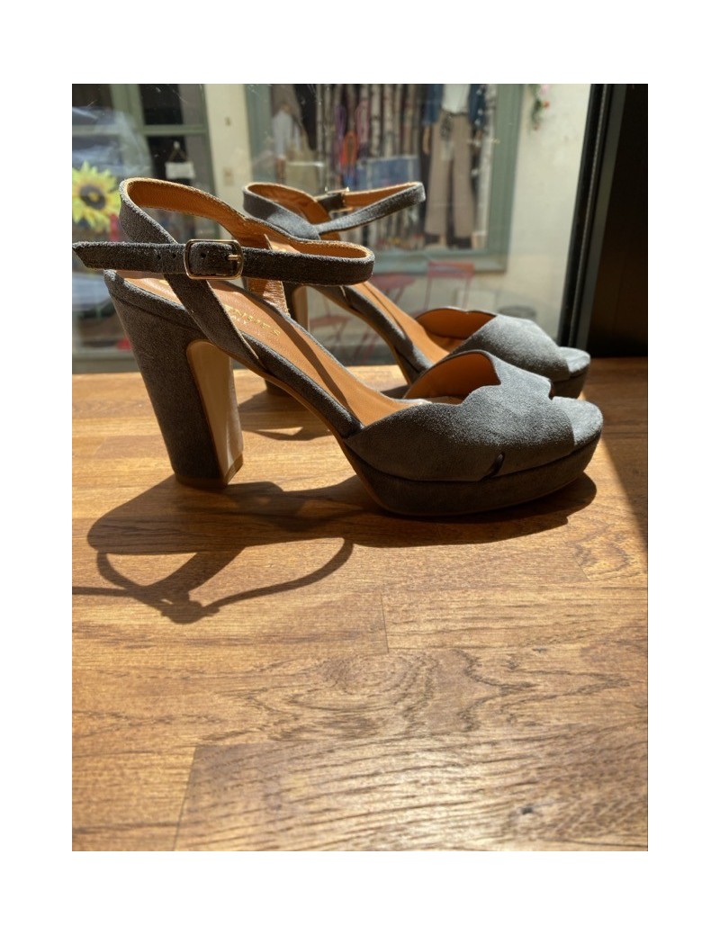 SANDALE TALON GRIS