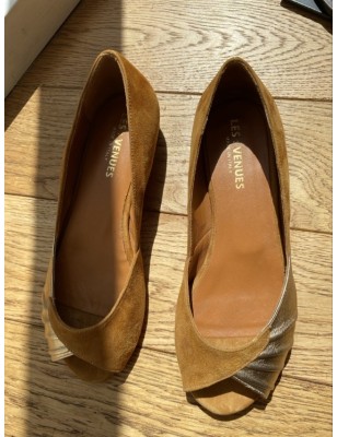BALLERINE OPEN TOE CAMEL