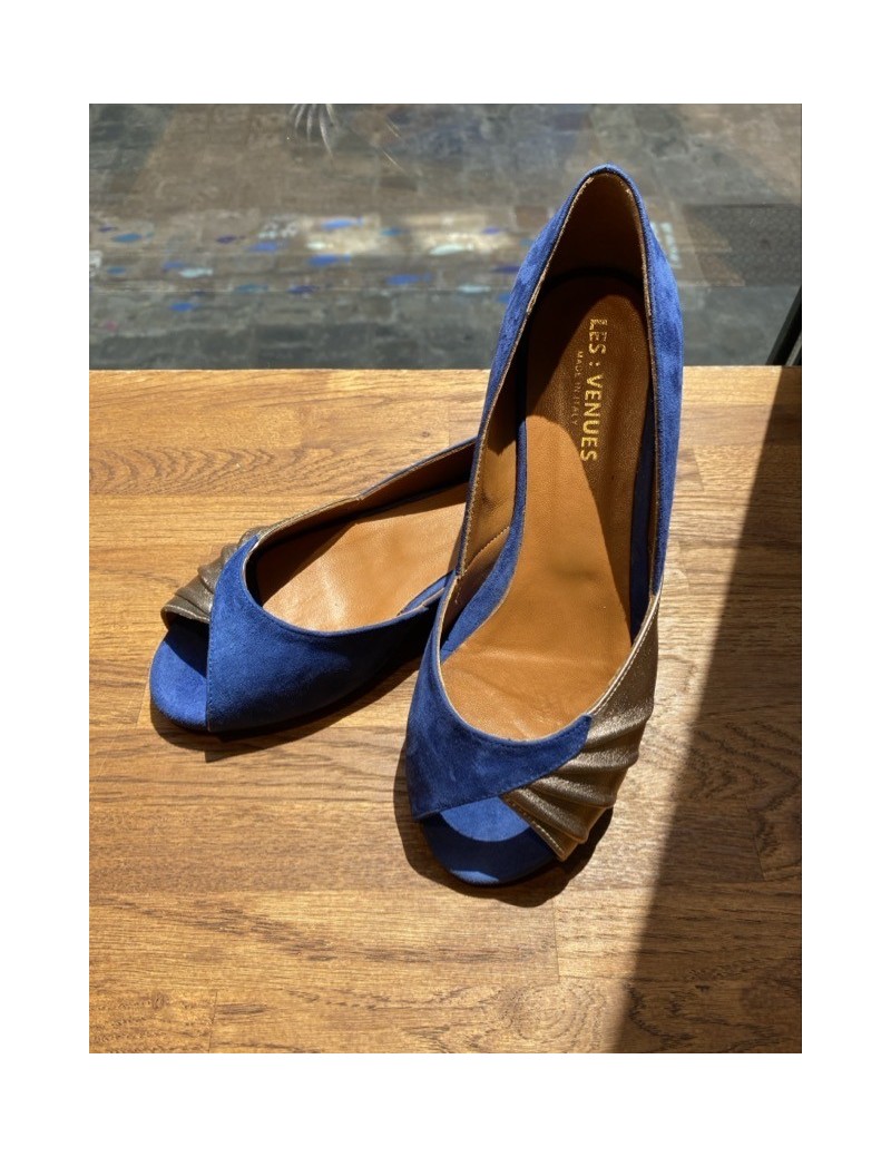 BALLERINE OPEN TOE BLEUE