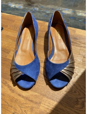 BALLERINE OPEN TOE BLEUE