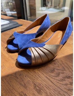 BALLERINE OPEN TOE BLEUE