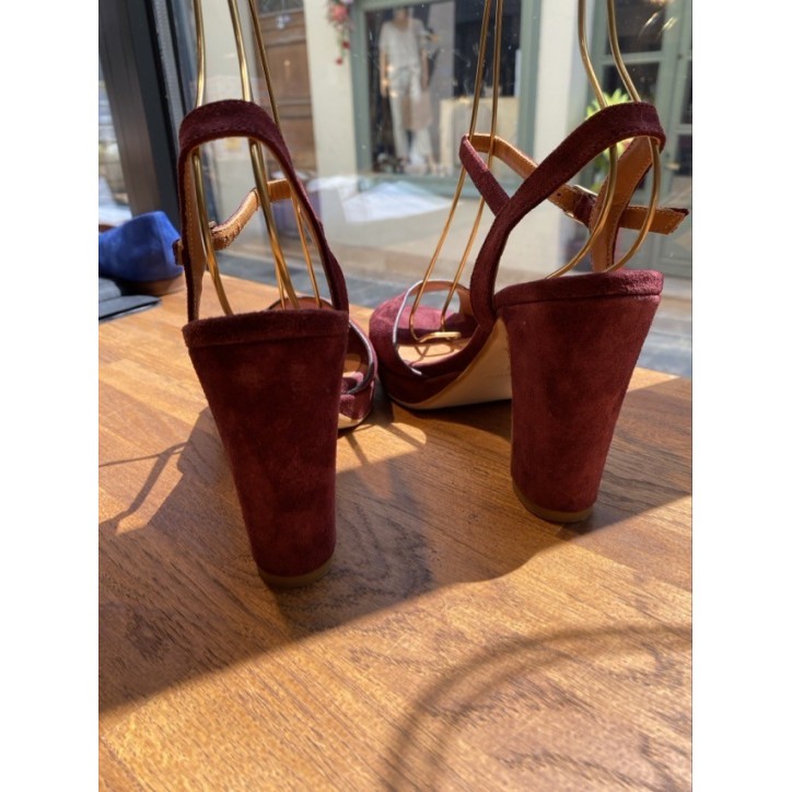 SANDALE TALON BORDEAUX SANDALE TALON BORDEAUX