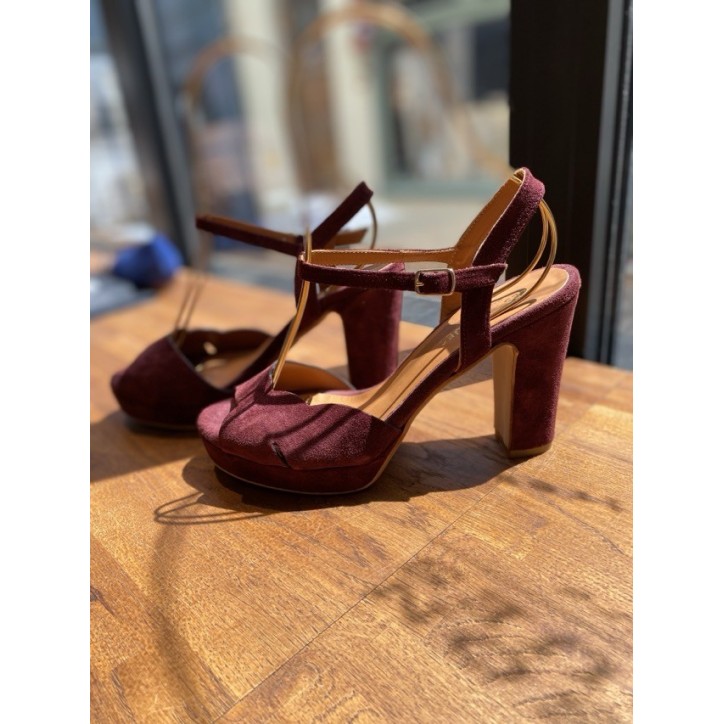 SANDALE TALON BORDEAUX SANDALE TALON BORDEAUX