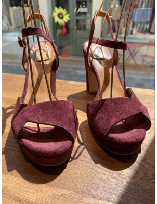 SANDALE TALON BORDEAUX