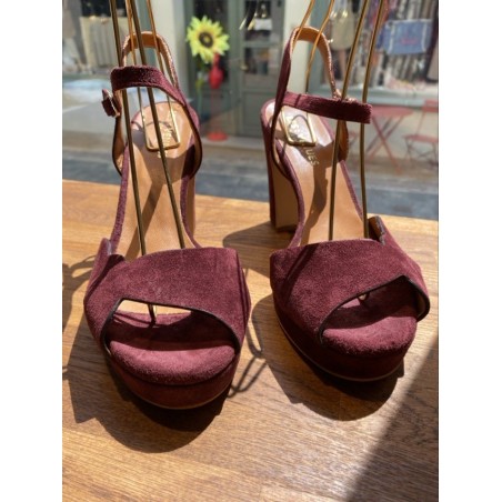 SANDALE TALON BORDEAUX