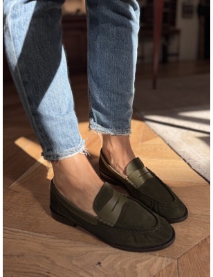 PENNY LOAFER SUEDE KAKI