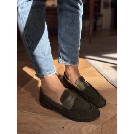 PENNY LOAFER SUEDE KAKI