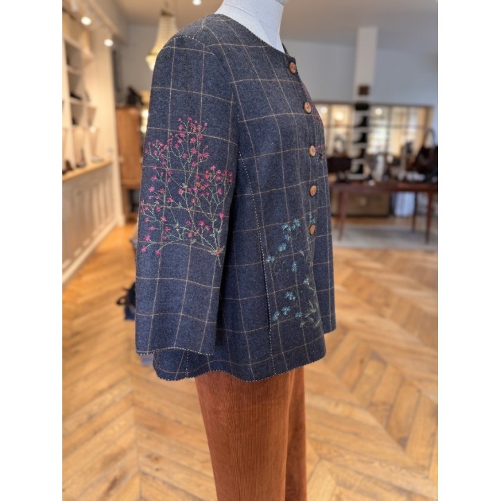 VESTE CARREAUX BRODÉE VESTE CARREAUX BRODÉE