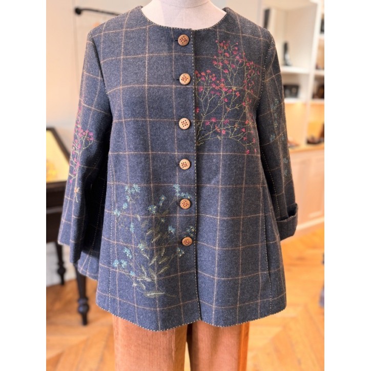 VESTE CARREAUX BRODÉE VESTE CARREAUX BRODÉE