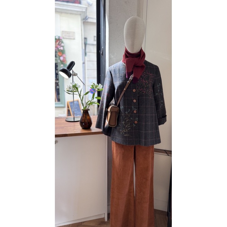 VESTE CARREAUX BRODÉE VESTE CARREAUX BRODÉE
