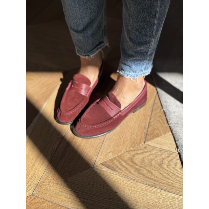 PENNY LOAFER SUEDE BORDEAUX PENNY LOAFER SUEDE BORDEAUX
