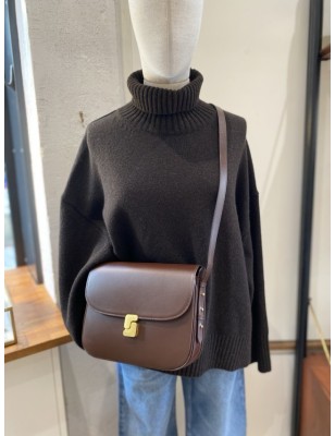 PULL COL ROULÉ LAINE CHOCOLAT