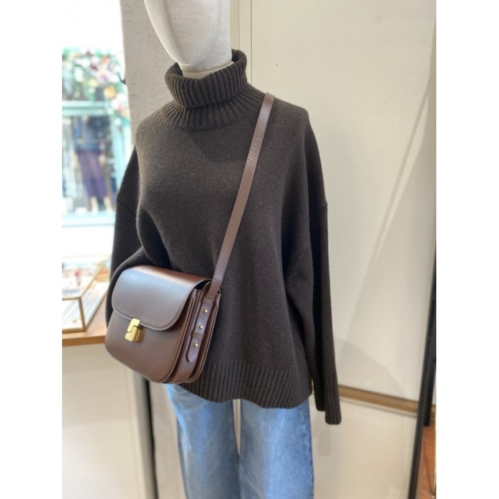 PULL COL ROULÉ LAINE CHOCOLAT PULL COL ROULÉ LAINE CHOCOLAT