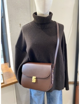 PULL COL ROULÉ LAINE CHOCOLAT