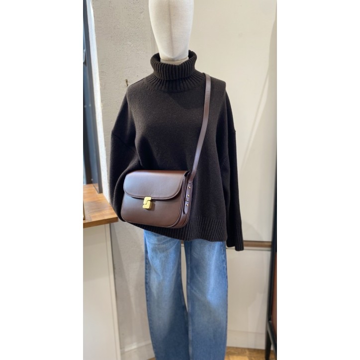 PULL COL ROULÉ LAINE CHOCOLAT PULL COL ROULÉ LAINE CHOCOLAT