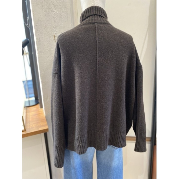 PULL COL ROULÉ LAINE CHOCOLAT PULL COL ROULÉ LAINE CHOCOLAT