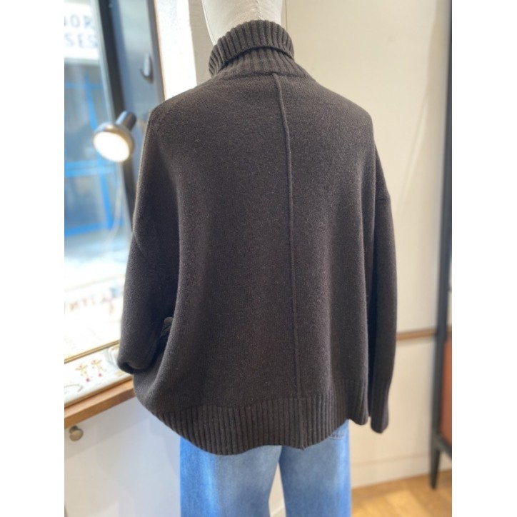 PULL COL ROULÉ LAINE CHOCOLAT PULL COL ROULÉ LAINE CHOCOLAT