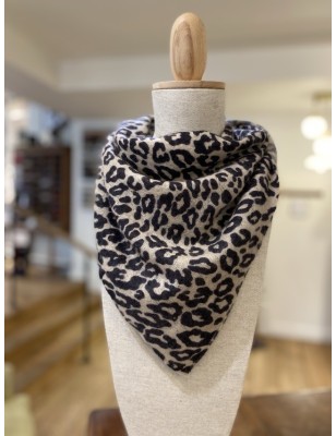 BANDANA CACHEMIRE LEOPARD