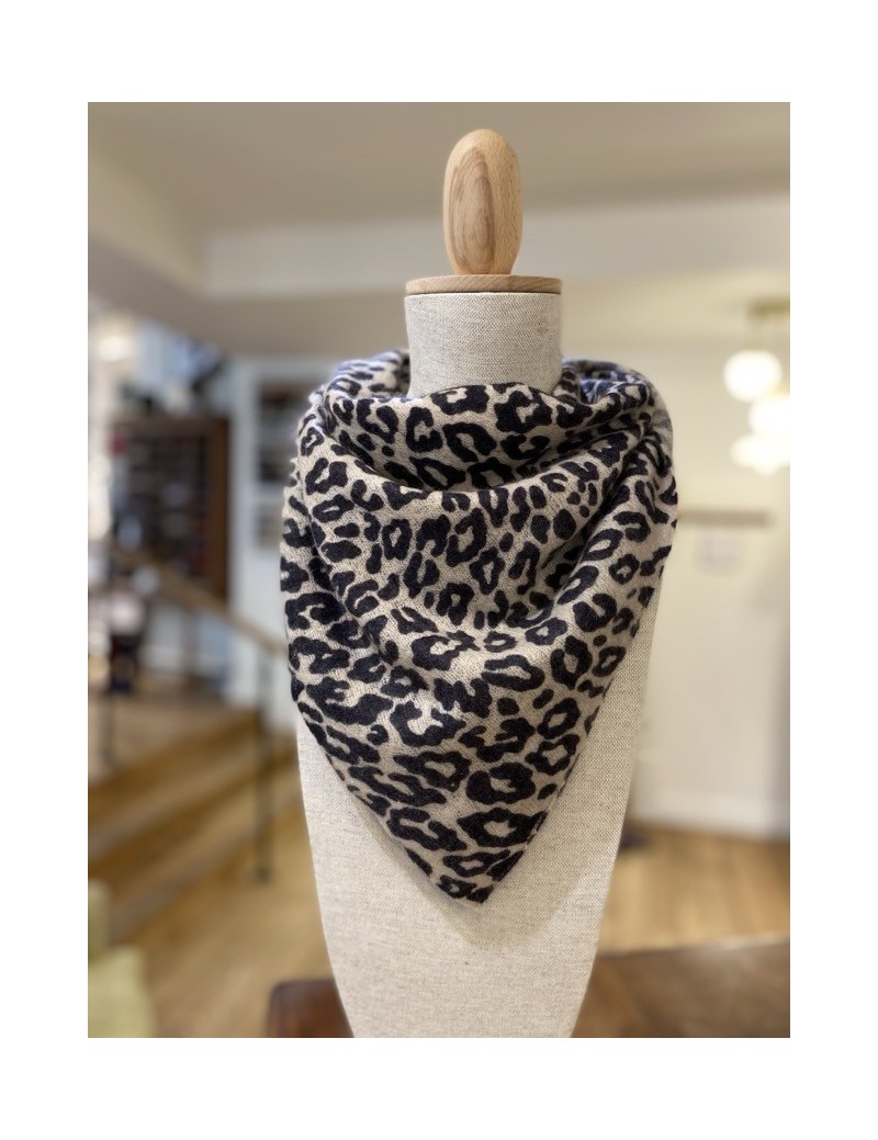 BANDANA CACHEMIRE LEOPARD