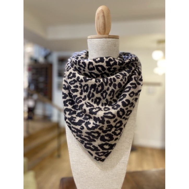 BANDANA CACHEMIRE LEOPARD