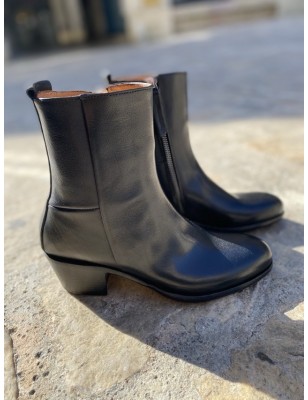 BOOTS ADELE CUIR NOIR