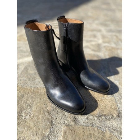 BOOTS ADELE CUIR NOIR