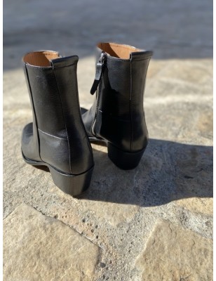 BOOTS ADELE CUIR NOIR
