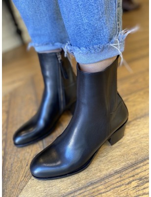 BOOTS ADELE CUIR NOIR
