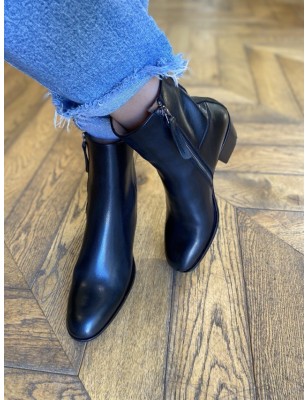 BOOTS ADELE CUIR NOIR