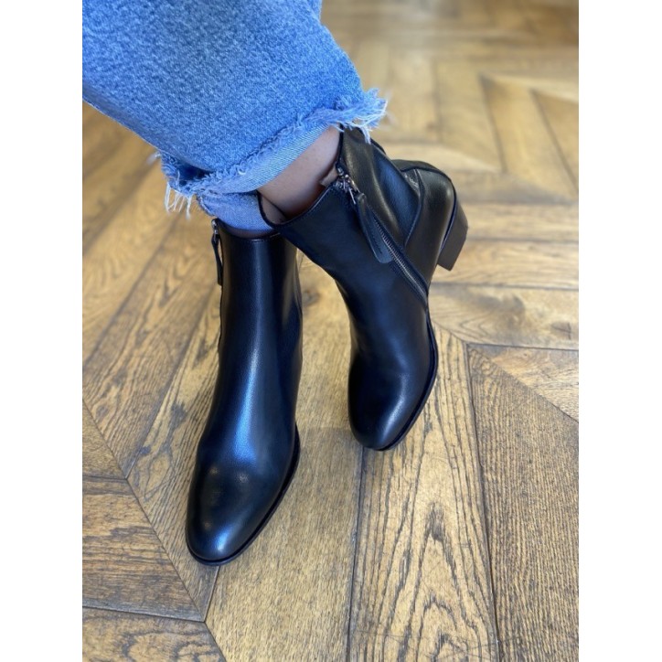 BOOTS ADELE CUIR NOIR