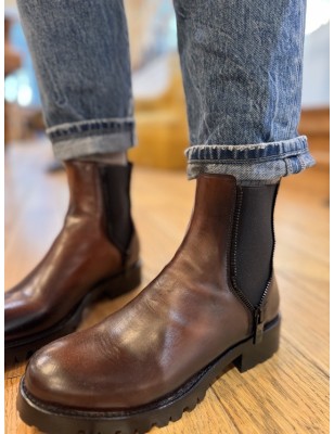 BOOTS ZIP ARMY RUST