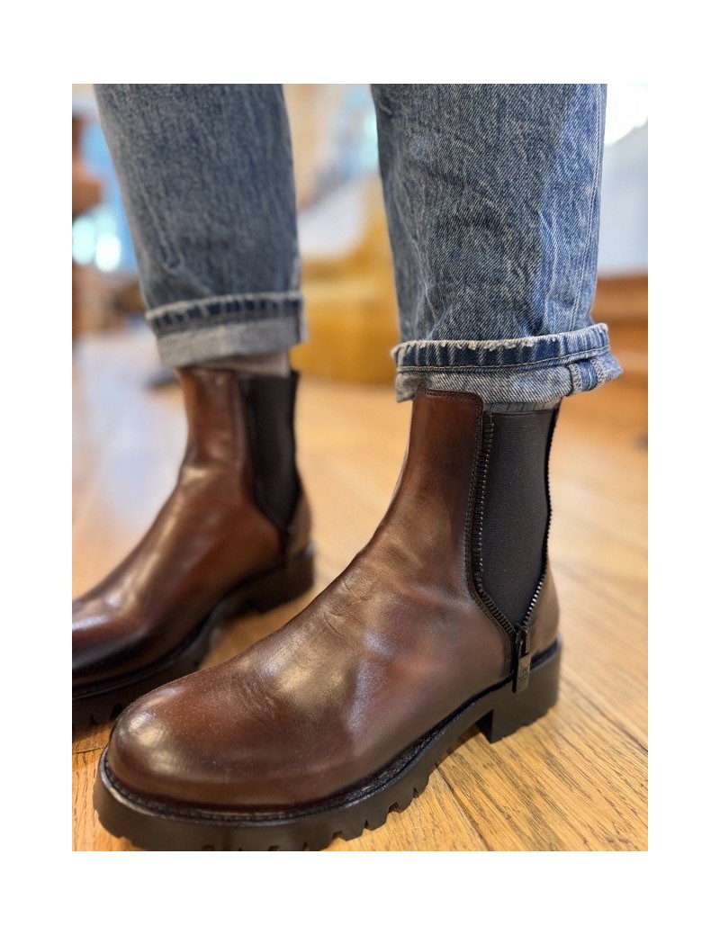BOOTS ZIP ARMY RUST
