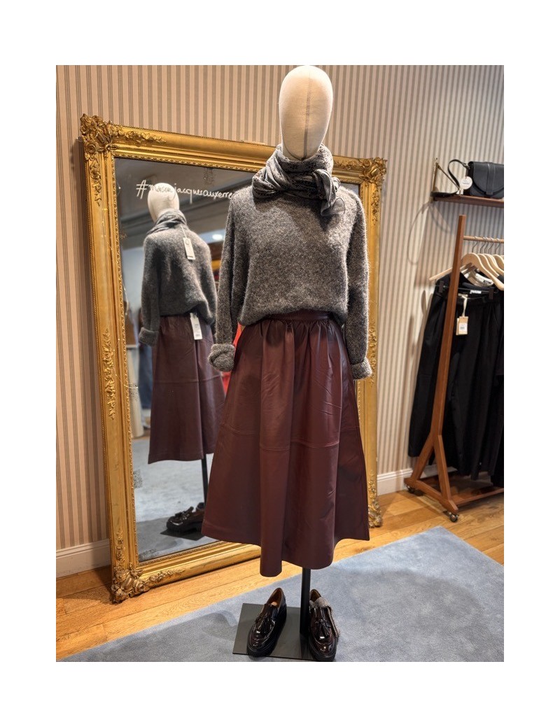 JUPE CLAUDE CUIR AGNEAU