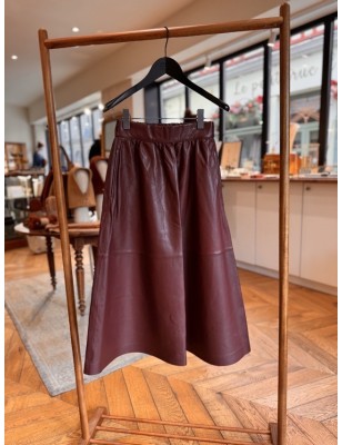 JUPE CLAUDE CUIR AGNEAU