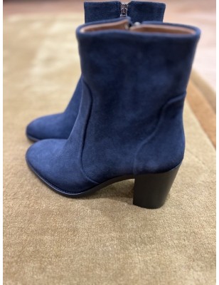 BOOTS ZIP TALON BLEU
