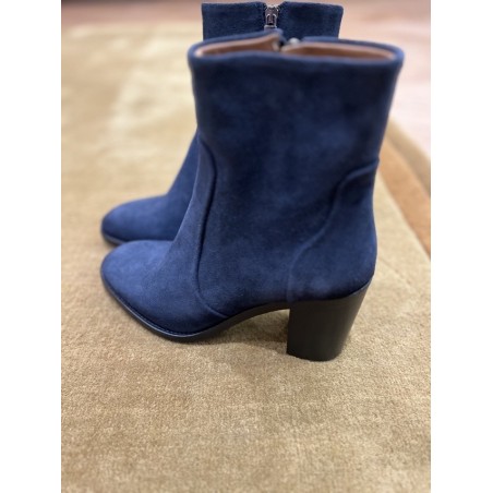 BOOTS ZIP TALON BLEU