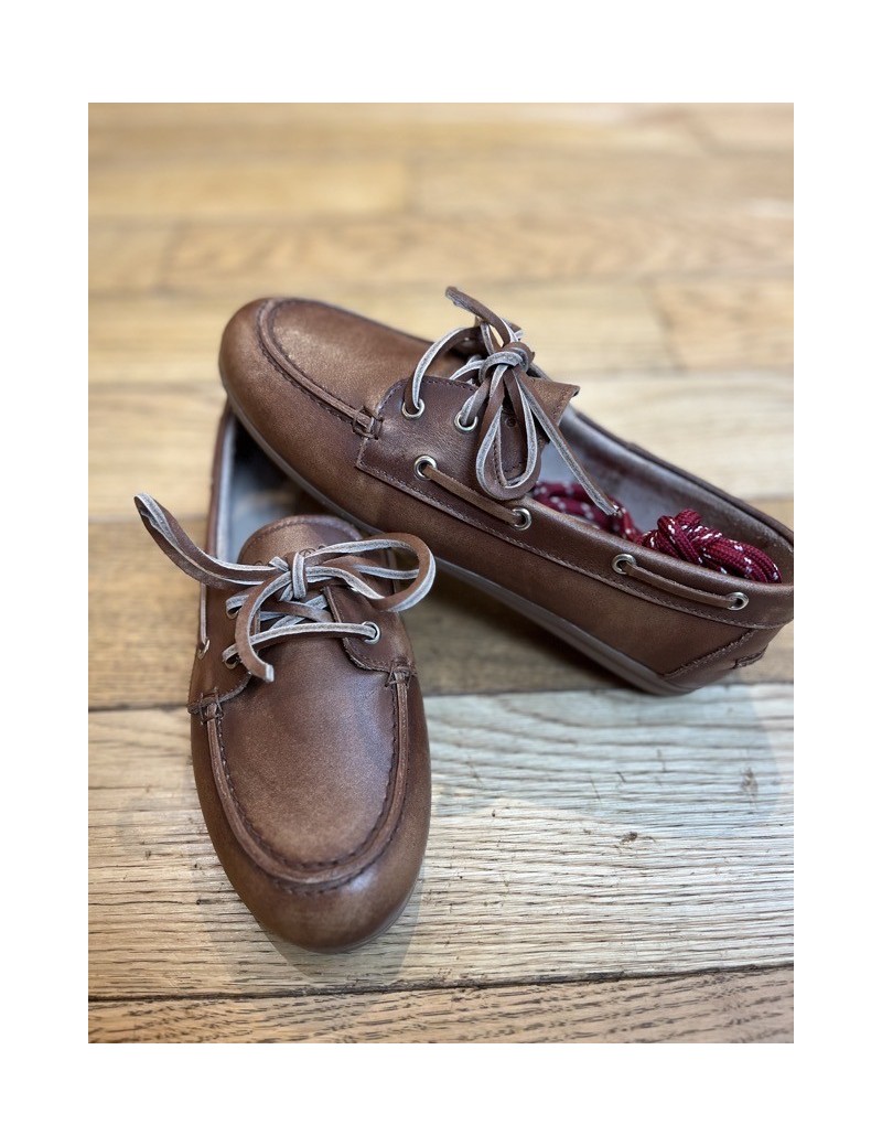 BOAT LOAFER BRUSHED - CUIR