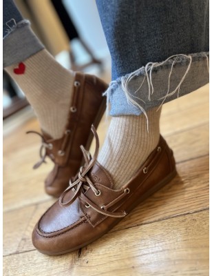 BOAT LOAFER BRUSHED - CUIR