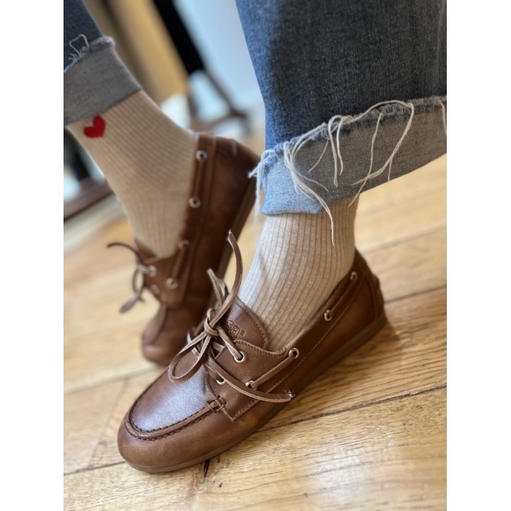 BOAT LOAFER BRUSHED - CUIR