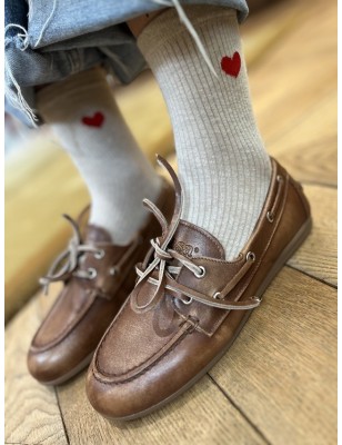 BOAT LOAFER BRUSHED - CUIR