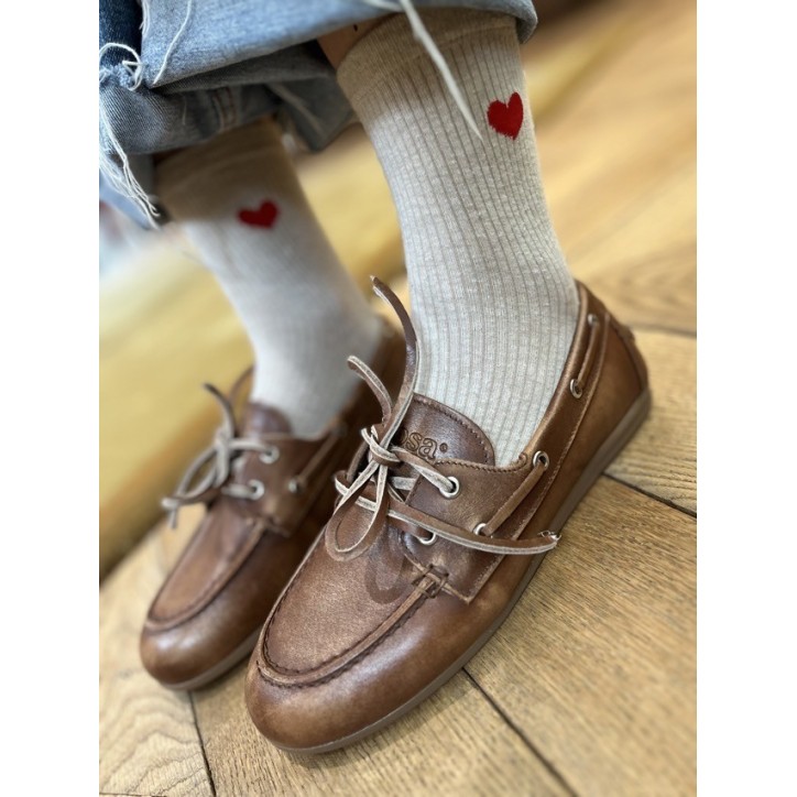 BOAT LOAFER BRUSHED - CUIR