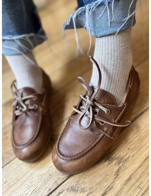 BOAT LOAFER BRUSHED - CUIR