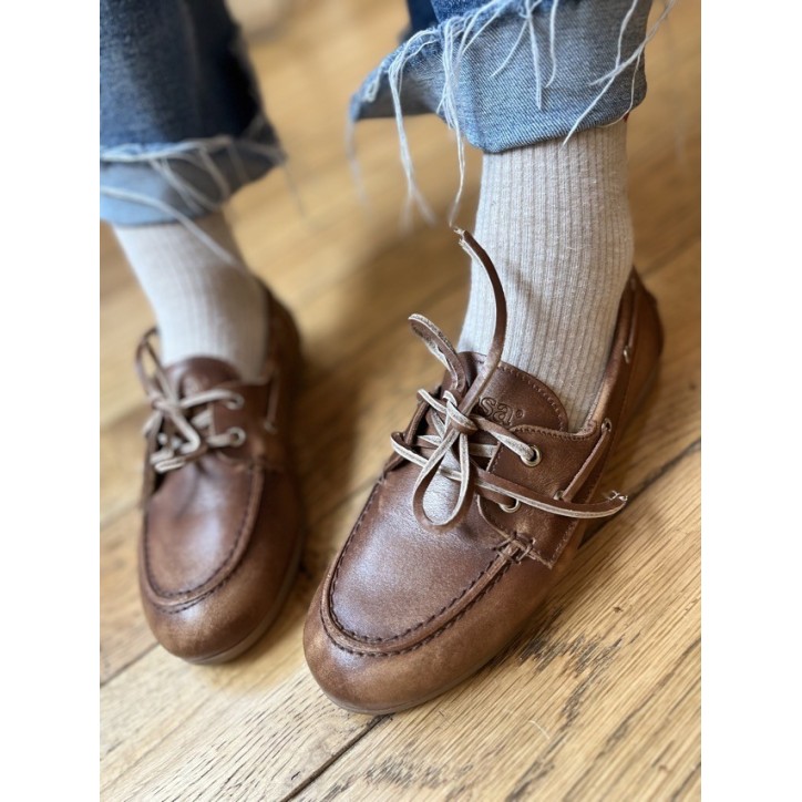 BOAT LOAFER BRUSHED - CUIR