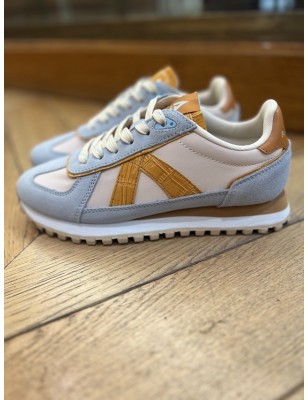 GATE BLUE BEIGE COGNAC CROC