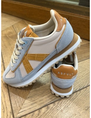 GATE BLUE BEIGE COGNAC CROC