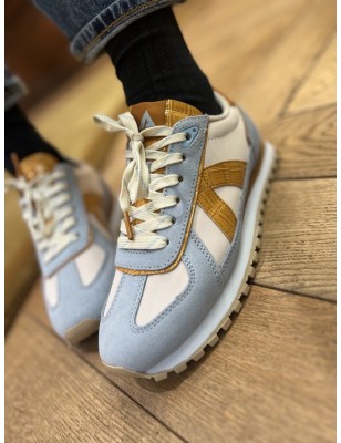GATE BLUE BEIGE COGNAC CROC