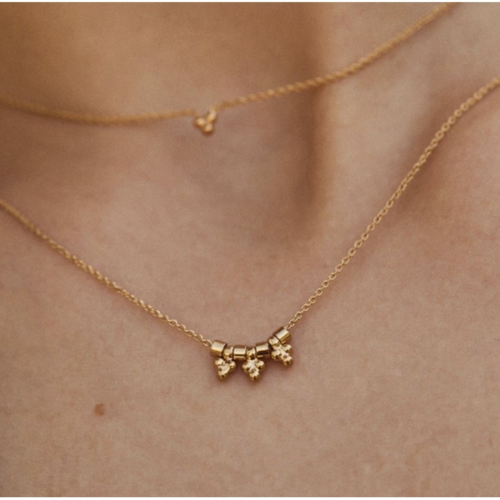 COLLIER 3 PENDANTS PENSEE